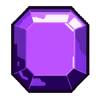 Amethyst Purple  Emerald Rectangular Cut — free pixel art sprite from Runner Gems