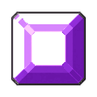 Amethyst Purple  Princess Square Cut — free pixel art sprite from Runner Gems