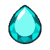 aquamarine cyan  teardrop cut