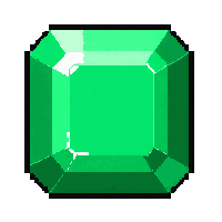 emerald green  princess square cut