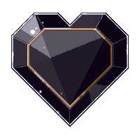 onyx black  heart shape cut