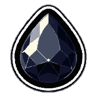 onyx black  pear cut