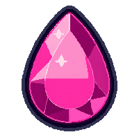 rose pink  teardrop cut