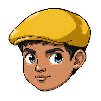 beret artist hat  golden yellow