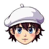 beret artist hat  pure white