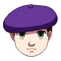 beret artist hat  royal purple