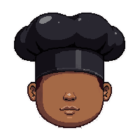 chef tall hat  midnight black