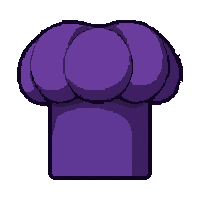 chef tall hat  royal purple