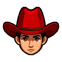 cowboy western hat  bright red