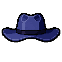 cowboy western hat  deep blue