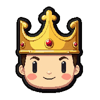 crown golden royal  bright red