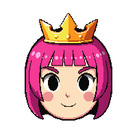 crown golden royal  hot pink