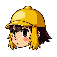 feathered cap  golden yellow
