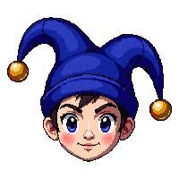 jester bells hat  deep blue