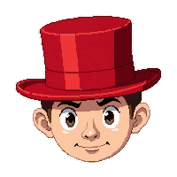 Top Hat Formal Bright Red — free pixel art sprite from the Runner Hats collection, transparent PNG