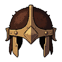 barbarian fur helm  legendary unique