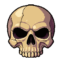 bone skull helm  cracked damaged