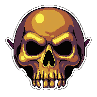 bone skull helm  enchanted glowing