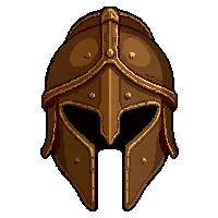 bronze spartan helm  battle worn dented