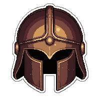 Bronze Spartan Helm  Cursed Dark Aura — free pixel art sprite from Runner Helmets