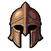 Bronze Spartan Helm  Rusty Ancient — free pixel art sprite from Runner Helmets