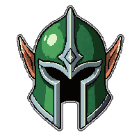 elven leaf helm  battle worn dented