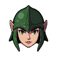 elven leaf helm  cracked damaged