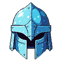 Frost Ice Helm Enchanted Glowing — free pixel art sprite from the Runner Helmets collection, transparent PNG