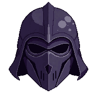 Shadow Assassin Mask Battle Worn Dented — free pixel art sprite from the Runner Helmets collection, transparent PNG
