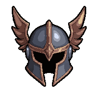 Silver Winged Helm Ornate Decorated — free pixel art sprite from the Runner Helmets collection, transparent PNG