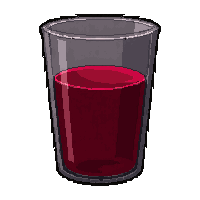 adrenaline shot  dark red liquid