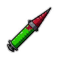 antidote green syringe  blood stained