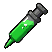 antidote green syringe  bubbling fizzing