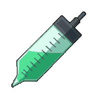 antidote green syringe  crystal clear pure