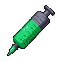 antidote green syringe  frozen cold