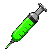 antidote green syringe  mysterious unlabeled