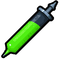 antidote green syringe  radioactive glow
