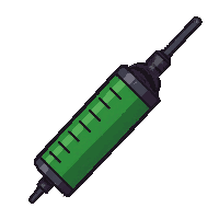 antidote green syringe  sealed and clean