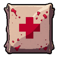 bandage roll bloody  radioactive glow