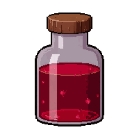 blood vial potion  cracked container