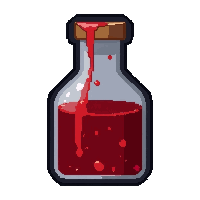 blood vial potion  dark red liquid