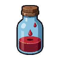 blood vial potion  frozen cold