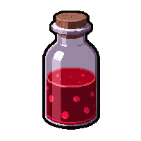 blood vial potion  half empty used