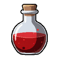 blood vial potion  sealed and clean