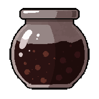 Elixir Of Shadow Murky Brown Bubbling — free pixel art sprite from the Runner Horror Consumables collection, transparent PNG