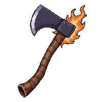 axe fire  bone handled grip