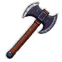 axe fire  cracked and worn