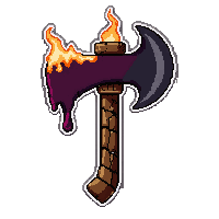 axe fire  dripping dark ichor
