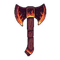 axe fire  freshly sharpened