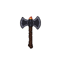 axe fire  leather wrapped hilt